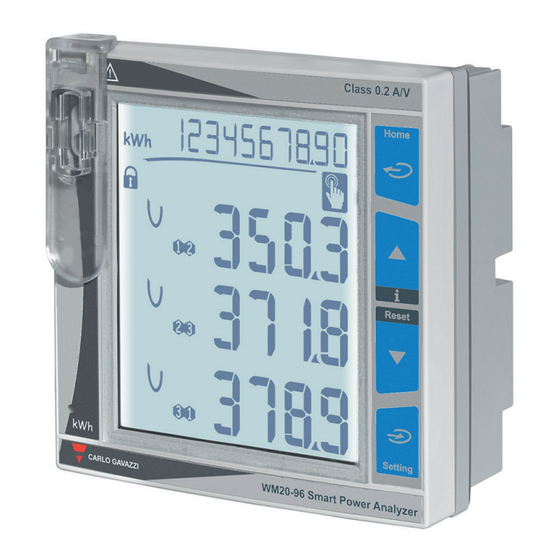 CARLO GAVAZZI WM20 Mode D'emploi