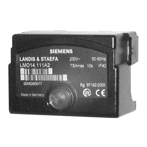 Siemens LMO14.111A2 Mode D'emploi