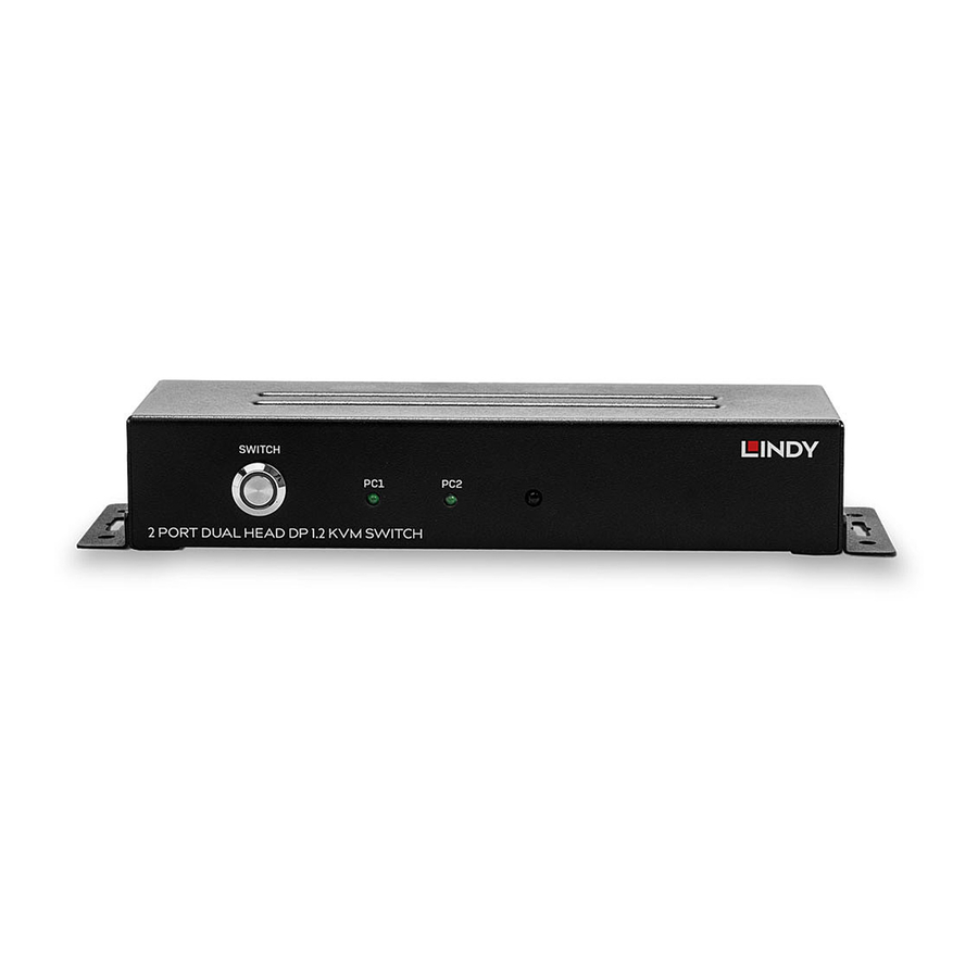 Lindy Switch 2 Port Dual Head DP 1.2 KVM Manuel Utilisateur