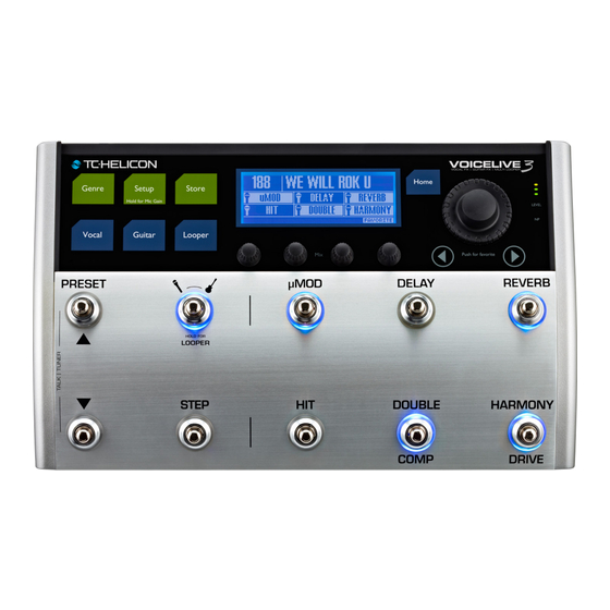 TC-Helicon VoiceLive 3 Guide Rapide