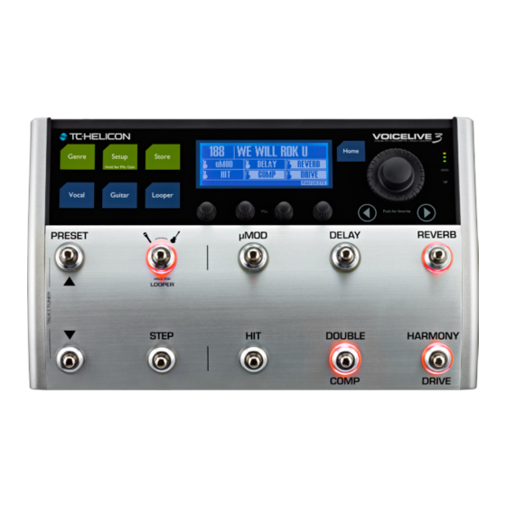 TC-Helicon VoiceLive 3 Mode D'emploi