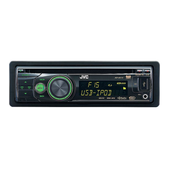 JVC KD-R618 Manuel D'installation/Raccordement