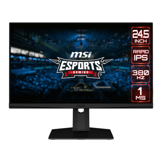MSI G253PF Guide D'utilisation