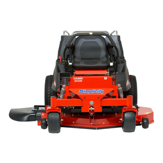 Briggs & Stratton SIMPLICITY SZT350 Manuel D'utilisation