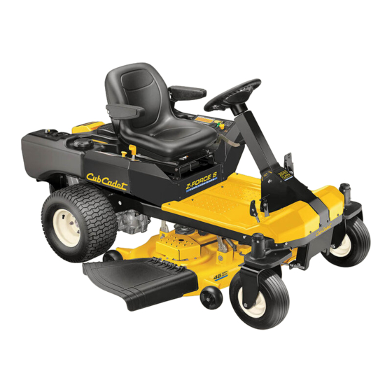 Cub Cadet Z-Force S Manuel De L'utilisateur