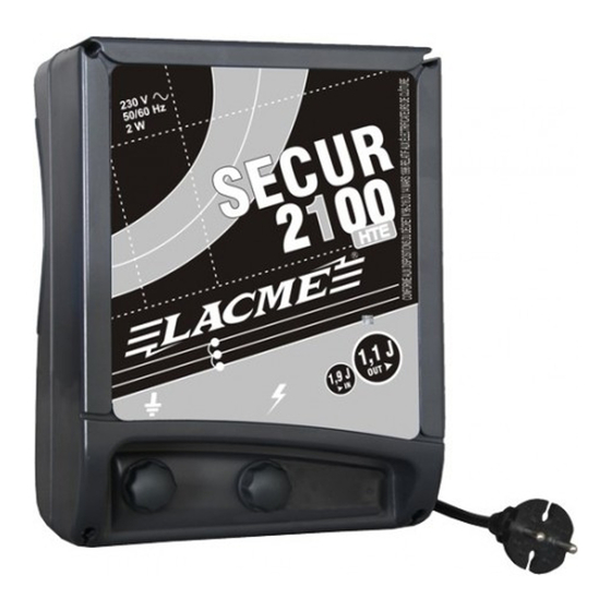 Lacme Secur 2300 Notice D'utilisation