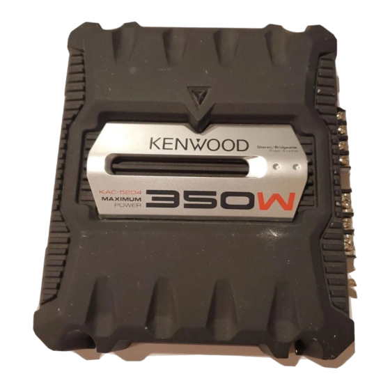 Kenwood KAC-5204 Mode D'emploi