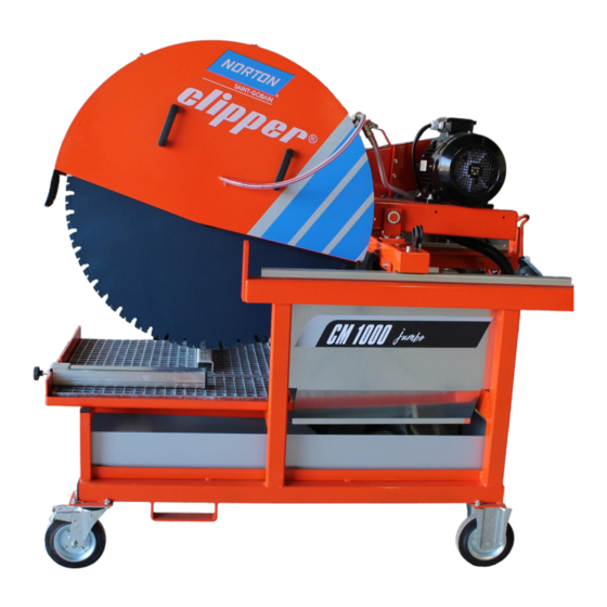 SAINT-GOBAIN NORTON clipper CM 1000 Jumbo 400V Manuel D'utilisation