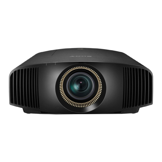 Sony VPL-VW500ES Guide De Référence Rapide