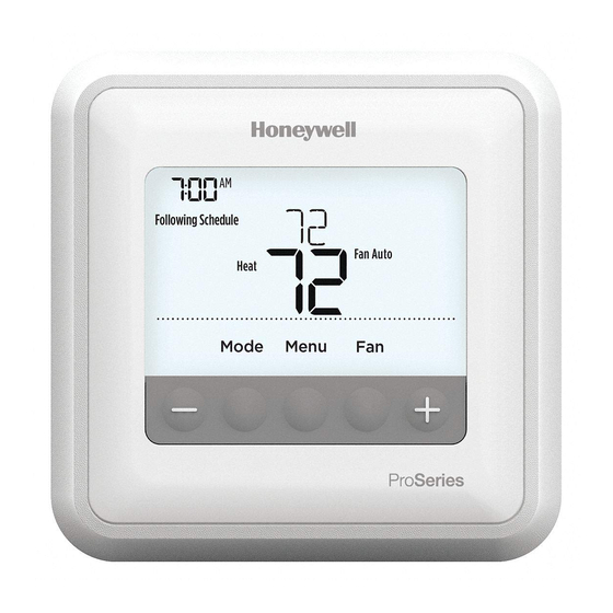 Honeywell Home T4 Pro Guide De L'utilisateur