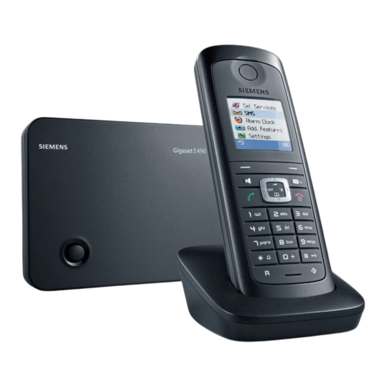 Siemens Gigaset E490 Mode D'emploi