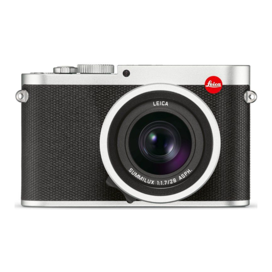 Leica Q Notice D'utilisation