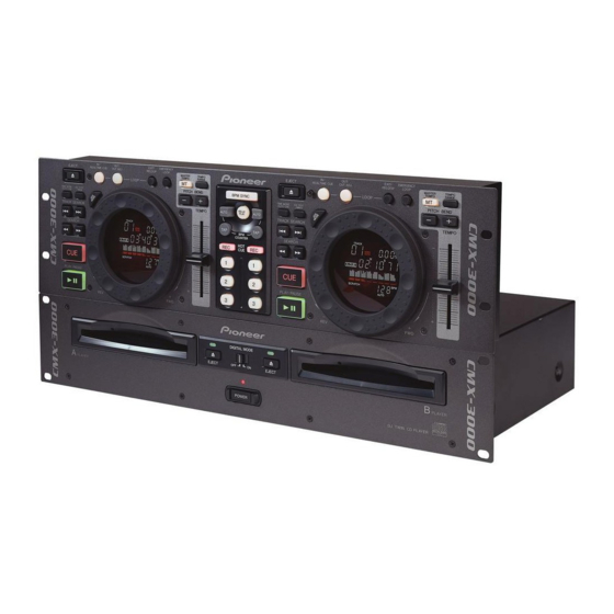 Pioneer CMX-3000 Mode D'emploi