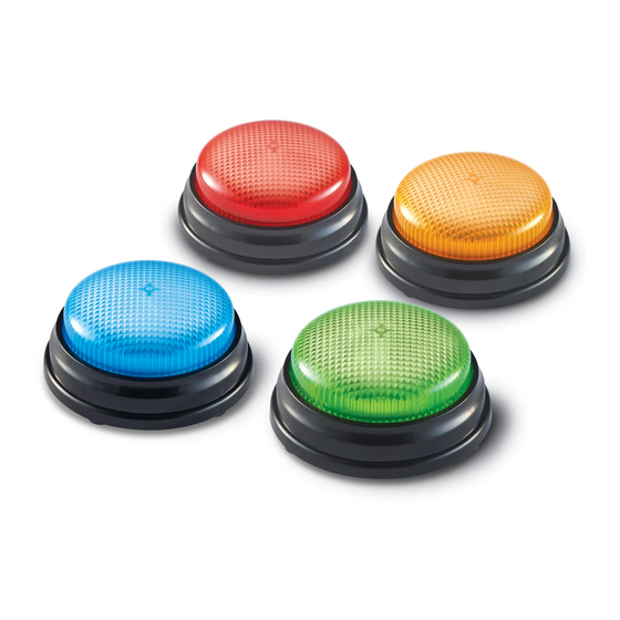 Learning Resources Lights & Sounds Answer Buzzers Mode D'emploi