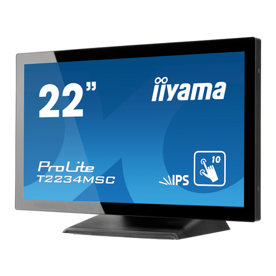 Iiyama ProLite T2234MSC Mode D'emploi