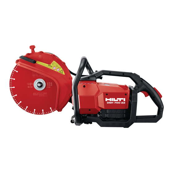 Hilti DSH 700-22 Mode D'emploi Original