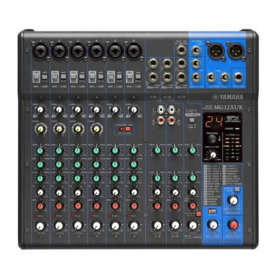 Yamaha MG12XUK Mode D'emploi