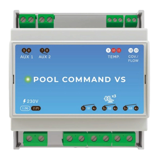 Solem indygo POOL COMMAND VS Manuel D'installation Et D'utilisation