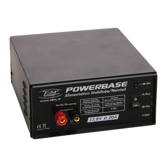 T2M Powerbase T1266 Instructions D'utilisation