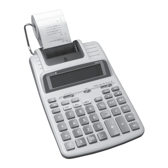 Olympia CPD 430 Mode D'emploi