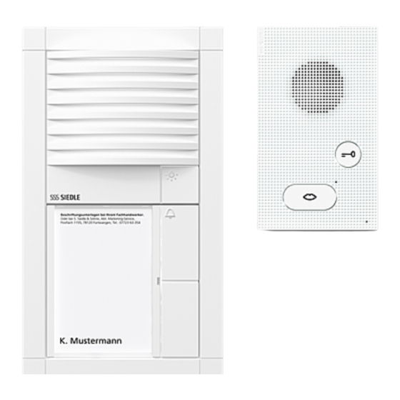 SSS Siedle SET VAB 850-1 Information Produit