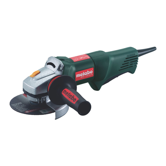 Metabo W 7-115 Mode D'emploi