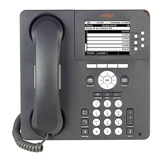 Avaya one-X 9630 Guide De L'utilisateur