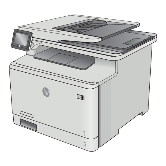 HP Color LaserJet Pro MFP M477 Serie Mode D'emploi