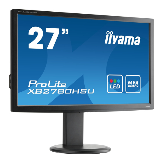 Iiyama ProLite XB2780HSU Mode D'emploi