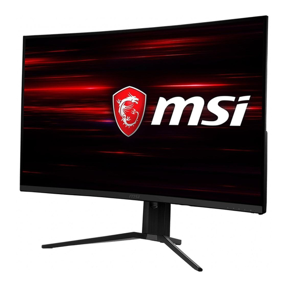 MSI Optix MAG321CQR Manuel D'utilisation