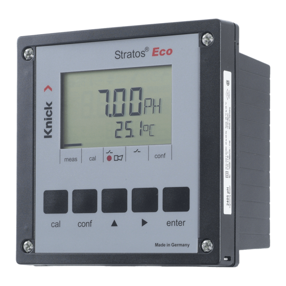 Knick Stratos Eco 2405 Cond Manuel Utilisateur