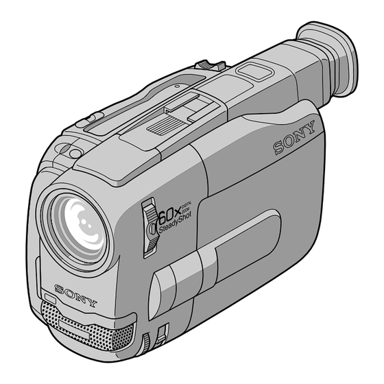 Sony Handycam CCD-TRV81E Mode D'emploi