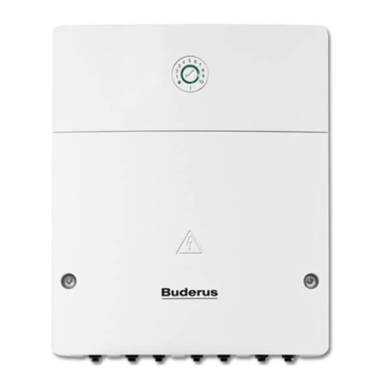 Buderus Logamatic SM100 Notice D'installation Pour Le Professionnel