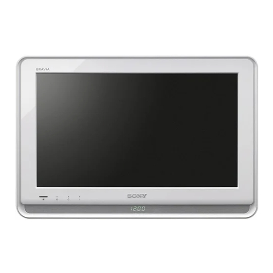 Sony BRAVIA KDL-19S5700E Mode D'emploi