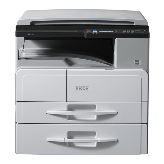 Ricoh MP 2014 Serie Manuel Utilisateur