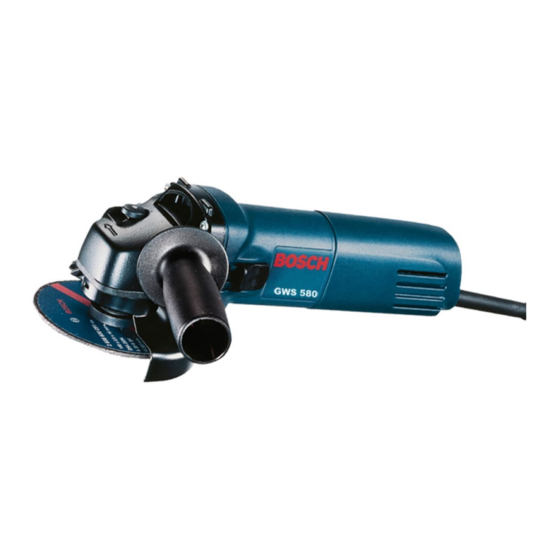 Bosch GWS 580 PROFESSIONAL Manuels