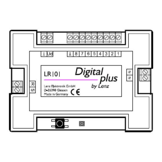 Lenz Digital plus LR101 Mode D'emploi