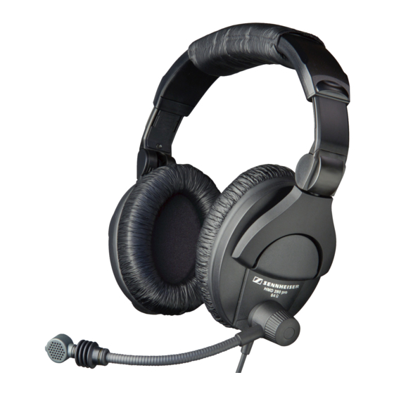 Sennheiser HMD 280 PRO Notice D'emploi