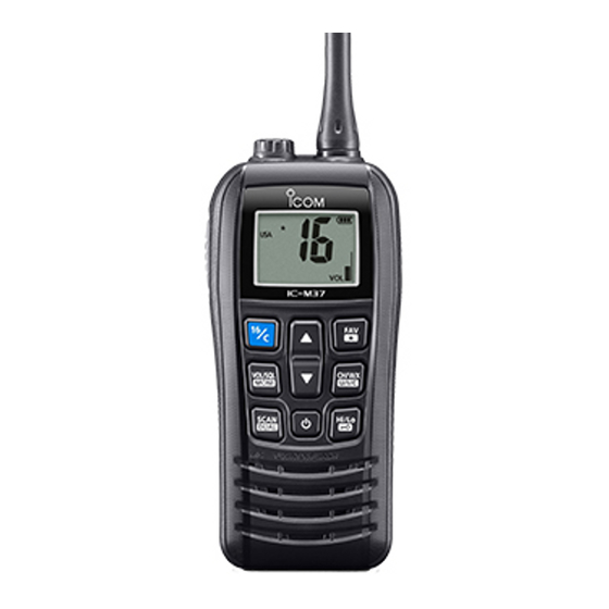 Icom IC-M37E Notice De Base