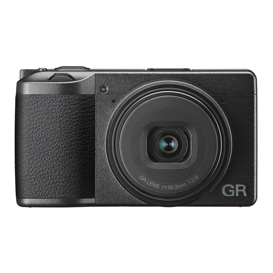 Ricoh GR III Manuel D'utilisation