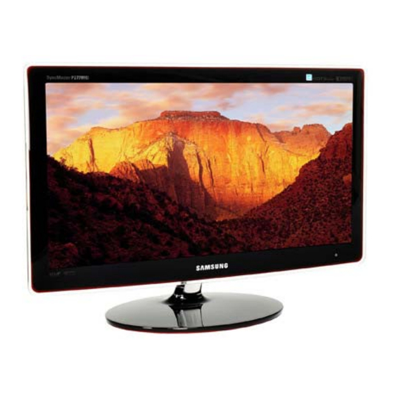 Samsung MONIT P2770HD Manuel De L'utilisateur