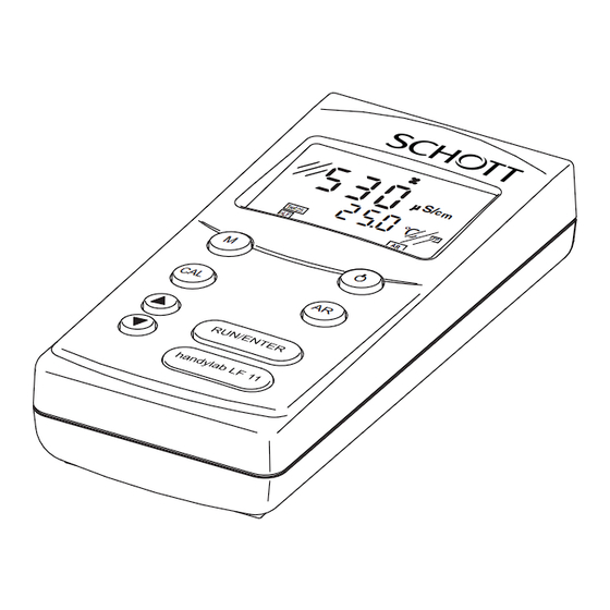 SCHOTT Instruments handylab LF 11 Mode D'emploi