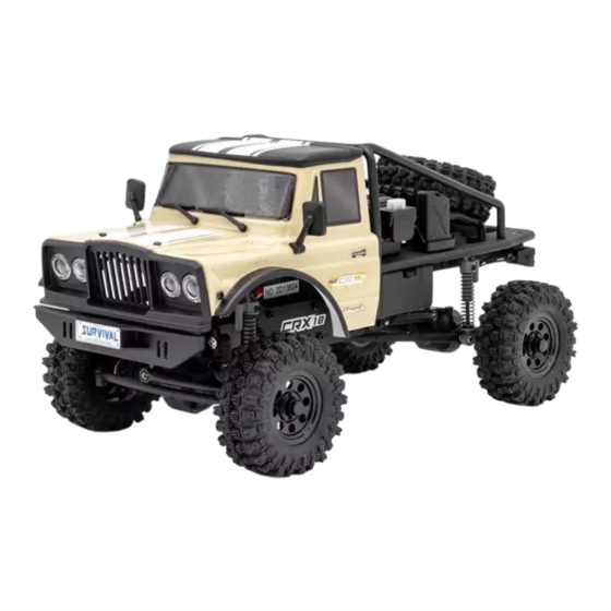 Hobbytech 4WD CRX 18 FLAT CAGE Notice D'utilisation