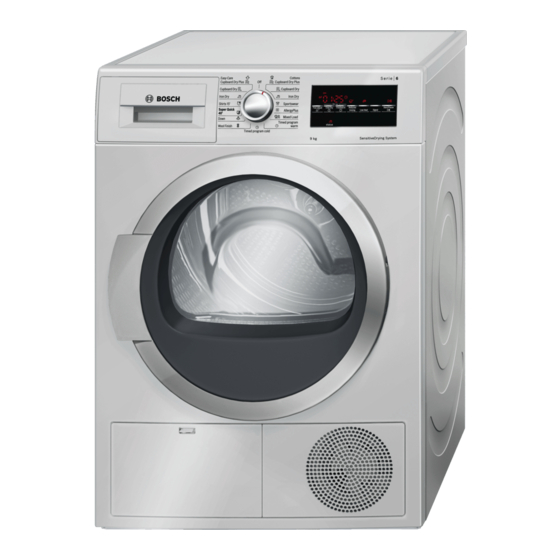 Bosch WTG86400KE Manuel D'utilisation Et Notice D'installation