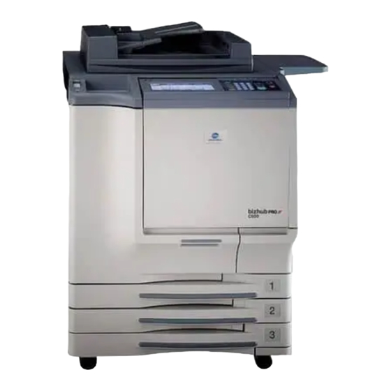 Konica Minolta Bizhub PRO C500 Guide De L'utilisateur