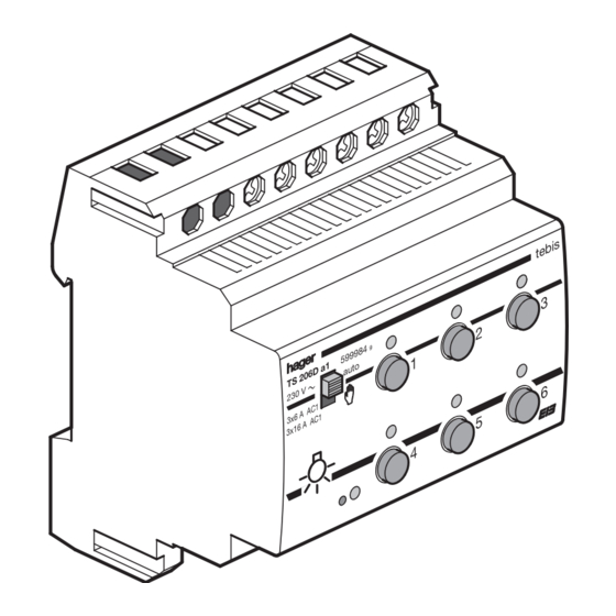 hager TS 206D Notice D'instructions