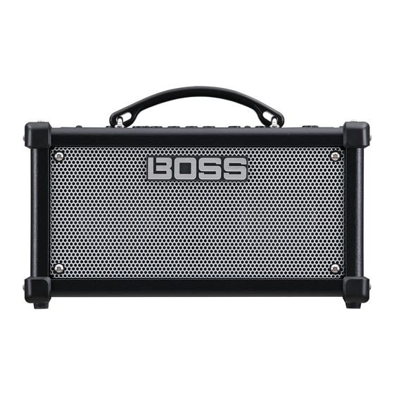 Boss DUAL CUBE BASS LX Mode D'emploi