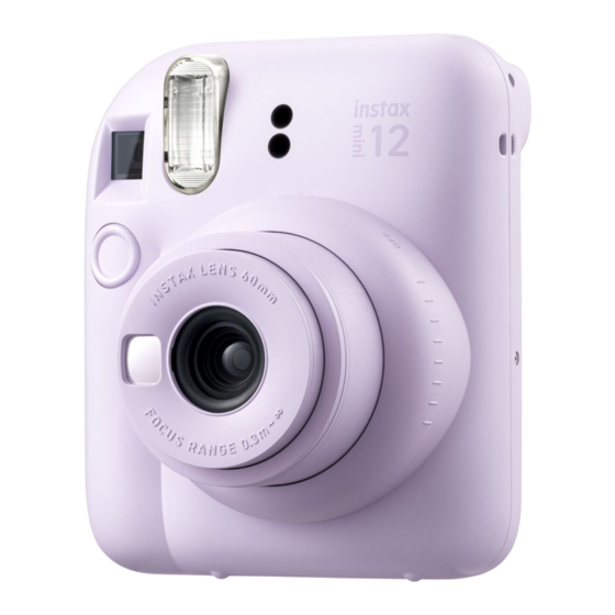 FujiFilm instax mini 12 Guide D'utilisation Et De Securite