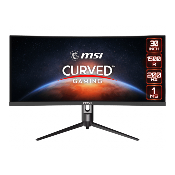 MSI Optix Série Manuel D'utilisation