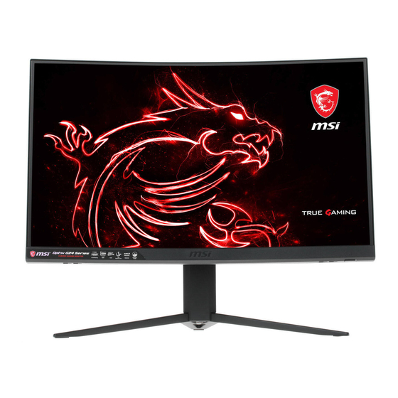 MSI Optix Série Manuel D'utilisation